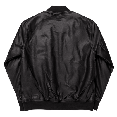 ADMIN Knowledge Head Leather Bomber Jacket